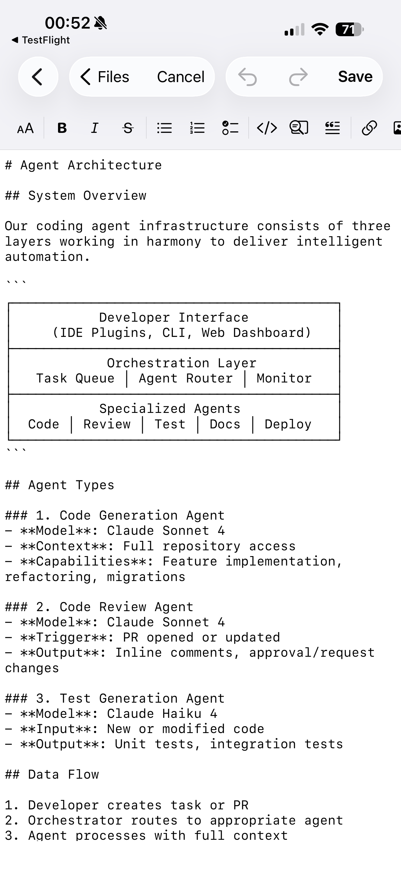 Edit markdown on iPhone