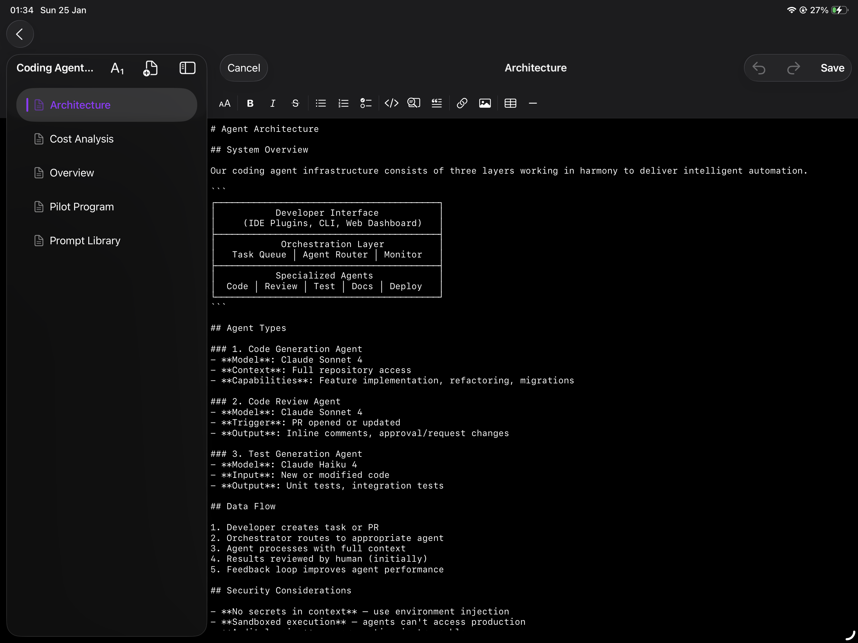 Edit markdown on iPad